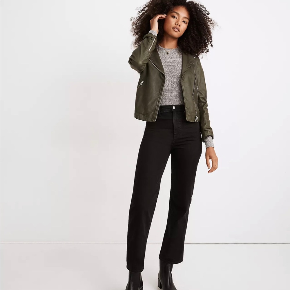 Madewell Slim Wide Leg Crop Jeans 25 Lunar Wash